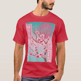Cherry Blossom Japanese Sakura Vaporwave Aesthetic T Shirt
