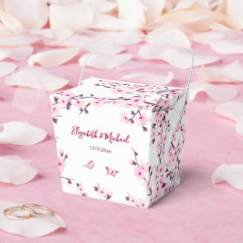 Cherry Blossom Pink White Custom Wedding  Presentaskar