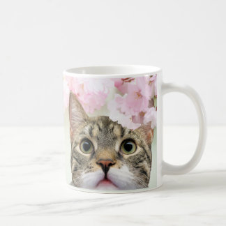 Cherry Blossom Princess Japanese With Cat Kaffemugg