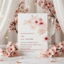 Cherry Blossom Rosa Vit Bröllop