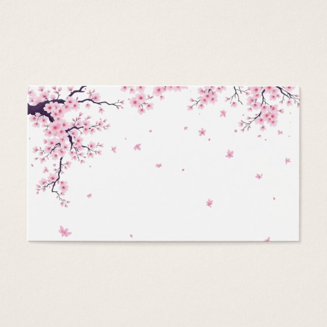 Cherry Blossom Sakura Japanese Art Tote  Visitkort (Framsidan)
