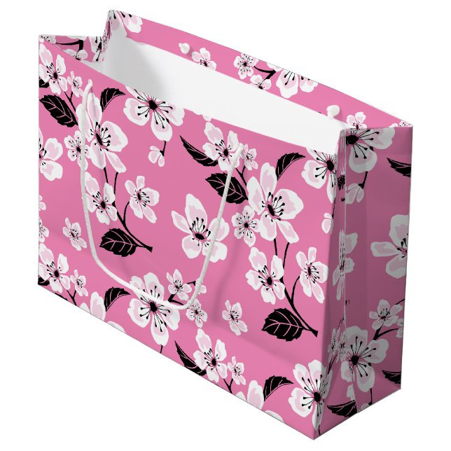 CHERRY BLOSSOM - SAKURA (LITE PINK) Gift Bag (Framsidan Vinklad)