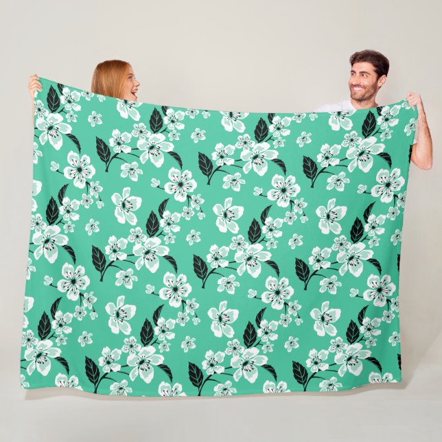 CHERRY BLOSSOM - SAKURA (MINT) FLEECEFILT (På plats)