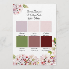 Cherry Blossom Spring Color Palette Inbjudningar
