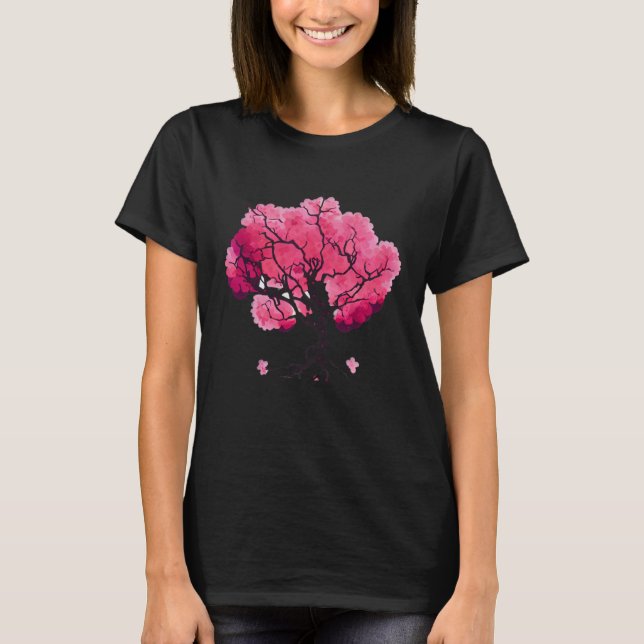 Cherry Blossom  Tree of Life T Shirt (Framsida)