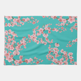 Cherry Blossom Watercolor Kitchen Towels Kökshandduk