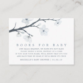 Cherry Blossoms Blommig Baby Shower Bok Begäran Tilläggskort