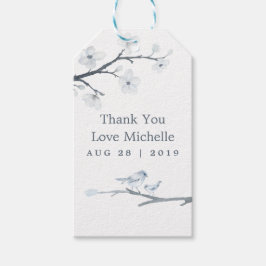Cherry Blossoms Blommig Bebis Baby Shower Presentetikett