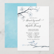 Cherry Blossoms Blommig Bebis Shower via Post