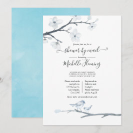 Cherry Blossoms Blommig Bebis Shower via Post Inbjudningar