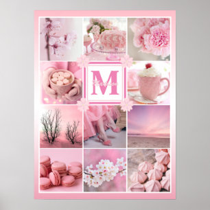 Cherry Blossoms Instagram Grid Add Your Own Photos Poster