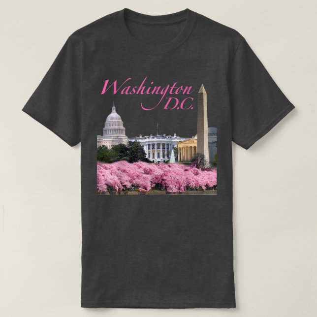 Cherry Blossoms Paradise The Washington DC Mall  T Shirt (Design framsida)