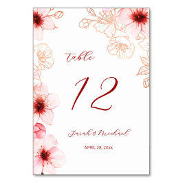 Cherry Blossoms Wedding Bordsnummer