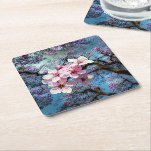Cherry blossum underlägg papper kvadrat