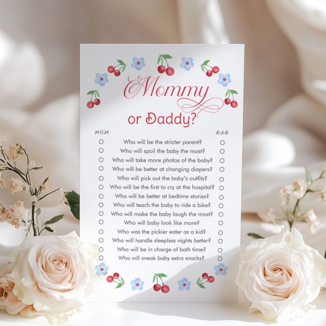 Cherry Blue Mamma eller Baby-duschspel för pappa (Skapare uppladdad)