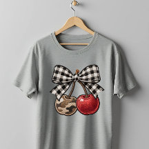 Cherry Bomb Camo & Plaid Faux-Embroidery