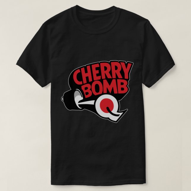 Cherry Bomb Exhaust 2 Sticker T Shirt (Design framsida)