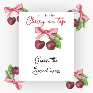 "cherry bow duscha" Gissa den söta Poster