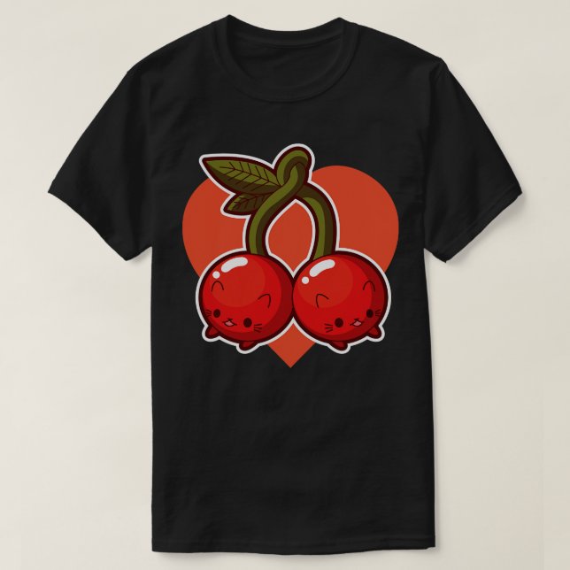 Cherry Cats T Shirt (Design framsida)