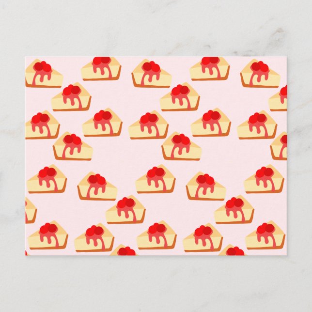 Cherry Cheesecake Dessert Vykort (Framsida)