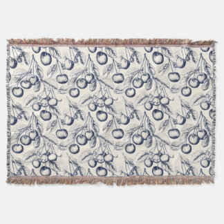 Cherry Chinoiserie Elegant Blommigt Blanket decor Filt