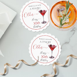 Cherry cocktail A tini bit Older Birthday Underlägg Papper