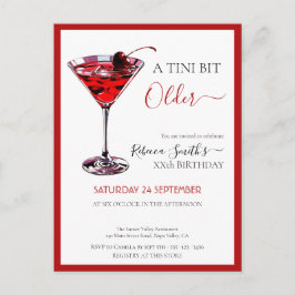 Cherry cocktail A tini bit Older, budget birthday Vykort