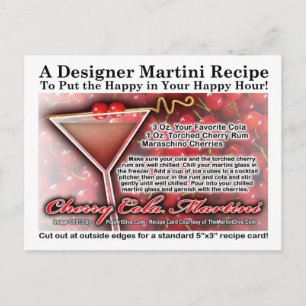 Cherry Cola Martini Recipe-vykort Vykort