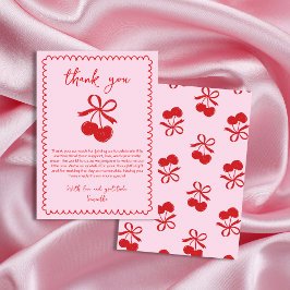 Cherry Coquette Hand plockade Flicka Shower Tack Kort