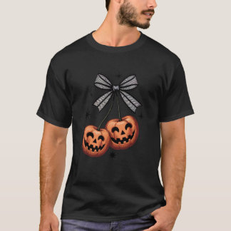 Cherry Coquette Läskiga Körsbär Bow Klassisk Hallo T Shirt