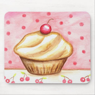 Cherry Cupkaka Art Mousepad Musmatta