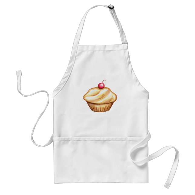 Cherry Cupkaka Bakery Apron Förkläde (Framsidan)