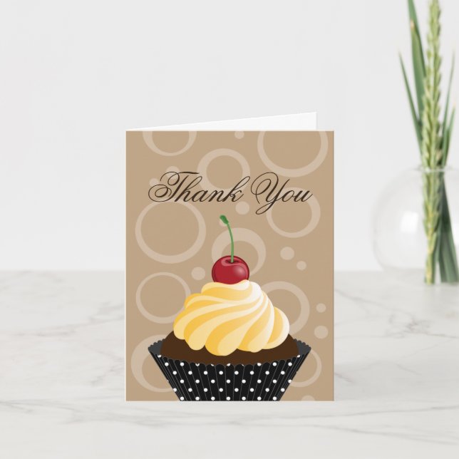 Cherry Cupkaka Bakery Tack Cards (Framsida)