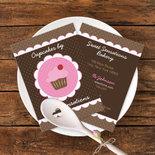 Cherry Cupkaka Bakery Visitkort