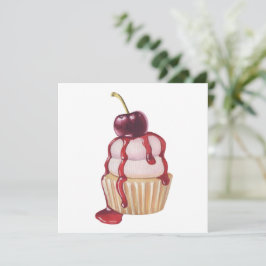 Cherry Cuptårta Julkort