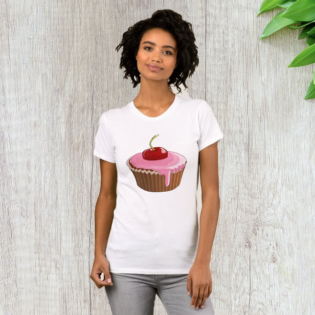 Cherry Cuptårta Womens T-Shirt (Skapare uppladdad)
