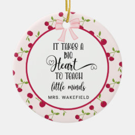 Cherry Custom Teacher Appreciation Gift Christmas Julgransprydnad Keramik