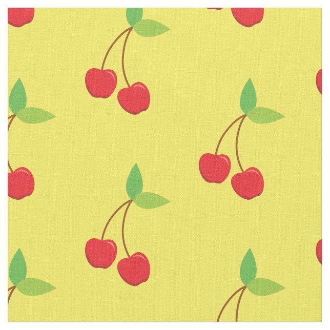 Cherry Cute Fruktsries Kitchen Tyg (Närbild)