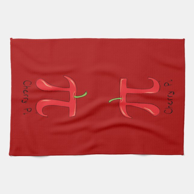 Cherry Cute Math Pi Day Paj Baking Kitchen Towel Kökshandduk (Horisontell)