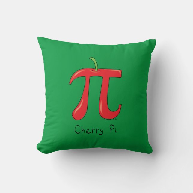 Cherry Cute Math Pi Day Pillow Kudde (Framsida)