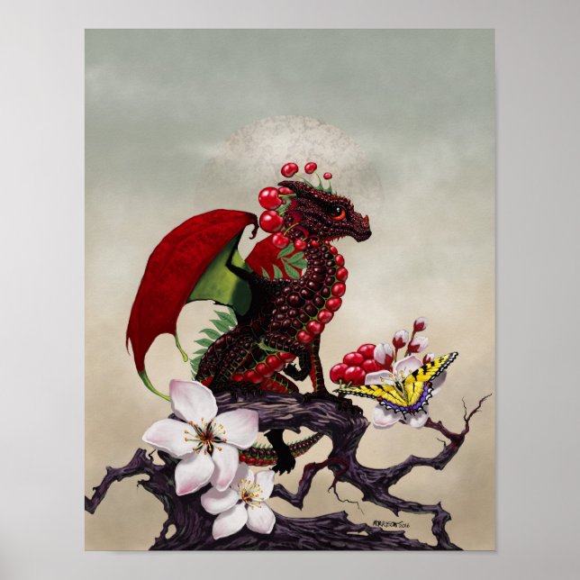 Cherry Dragon 11x14 (4x6 och uppåt) Poster (Framsidan)