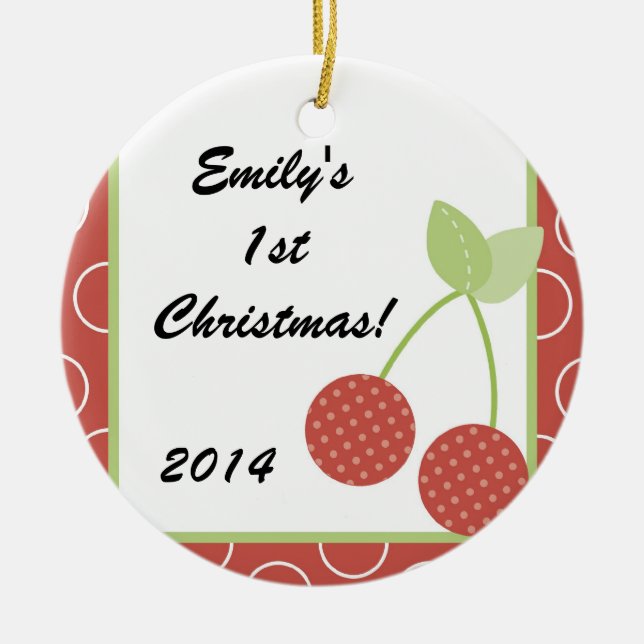 Cherry Farm Fruit Orcha Personlig Namn Ornament (Framsidan)