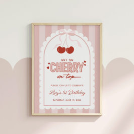 Cherry First Coquette Girls 1:a födelsedagen Poster