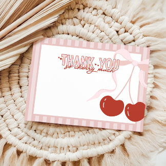 Cherry First Coquette Girls Birthday Tack Kort