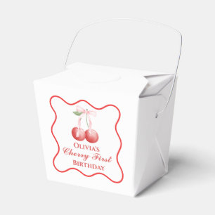 Cherry First Rosa Bow Gingham Presentaskar