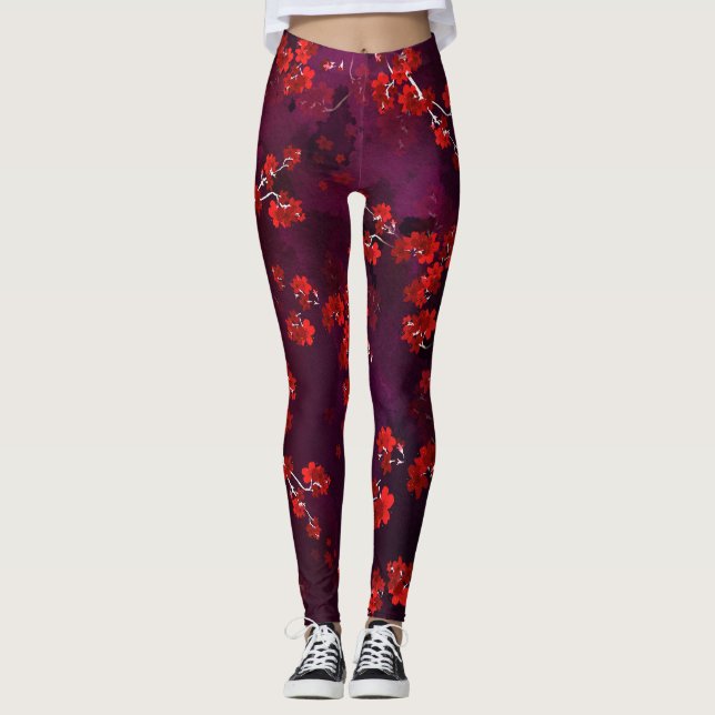 Cherry Flower 3 Leggings (Framsida)