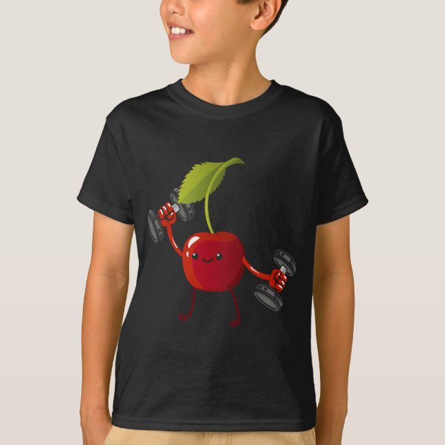 Cherry, Fruit Costume Workout Bodybuilding Hiss Gy T Shirt (Framsida)