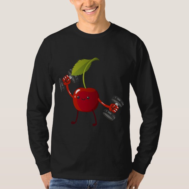 Cherry, Fruit Costume Workout Bodybuilding Hiss Gy T Shirt (Framsida)