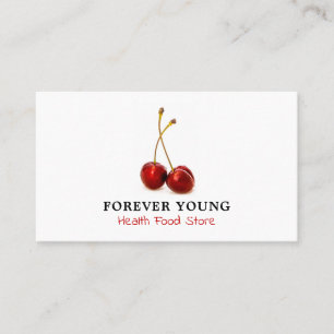 Cherry Fruit, Health Food Store Visitkort