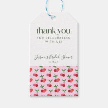 Cherry Fruit Red Rosa Grönt Shower Tack